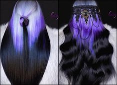 Goth Hairstyle, Half Colored Hair, Half And Half Hair, Cool Hair Designs, Holographic Hair, Vivid Hair Color, Creative Hair Color, Candy Hair