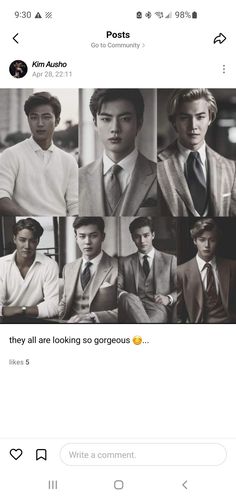 an image of men in suits and ties on the same page, with caption that reads