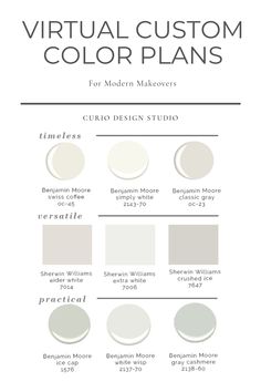 the virtual custom color plans for modern makeovers, including white paint and neutrals