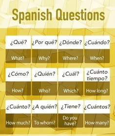 the spanish words are arranged in different ways to describe what language they are, and how do