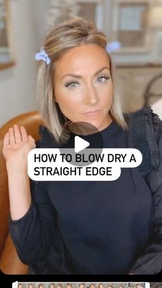 How To Dry Hair Straight, How To Blow Dry Medium Length Hair, Part In The Middle Hairstyles, How To Blow Dry A Bob Haircut, Blow Dryer Brush Tutorial Short Hair, Hair How To, How To Use Round Brush Hair Dryer, Easy Blow Dry Hairstyles, Styling Short Straight Hair