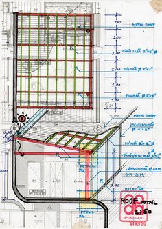 an architectural drawing of a bed frame