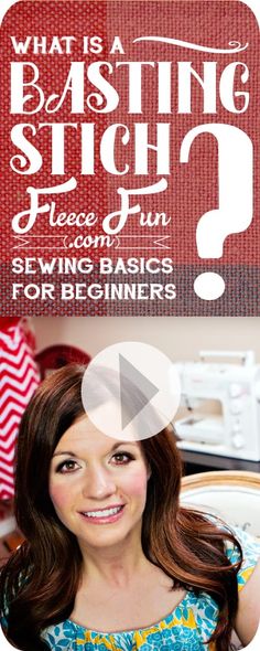 a woman with long brown hair is smiling and has the words, what is a sewing stitch pattern?