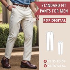 the standard fit pants for men are available in different colors