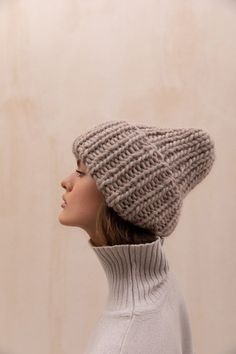 Handmade collection - we knit each piece by hand DESCRIPTION The beanie with a turn-up made of thick worsted wool with alpaca, will perform well even in the coldest weather and effectively protect from the wind. MATERIAL 85% sheep wool, 15% alpaca DIMENSIONS Universal size SHIPPING 7- 14 days Cozy Snug Hats For Cold Weather, Wool Hats For Cold Weather, Warm Wool Hats For Fall, Knitted Beanie For Cold Weather, Warm Snug Hats For Fall, Hand Knitted Bonnet For Cold Weather In Fall, Warm Wool Hats For Cold Weather, Cozy Knit Beanie Hat, Slouchy Beanie For Winter