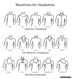 the necklines for headshots