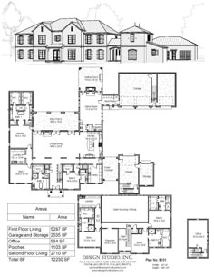 the floor plan for this house is shown in black and white, with three separate rooms