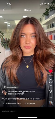 Ash Brown Copper Balayage, Light Brunette Hair With Red Undertones, Copper Brown Hair Green Eyes, Copper Brown Hair Blue Eyes, Warm Brown Hair Blue Eyes, Copper Hair Blue Eyes Pale Skin, Hair For Yellow Undertone Skin, Balayage Copper Brown, Red Light Brown Hair