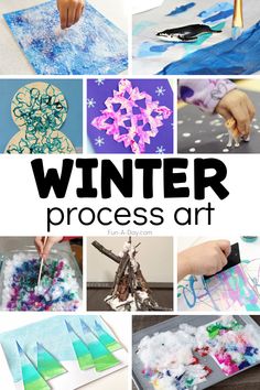 winter process art for kids to make