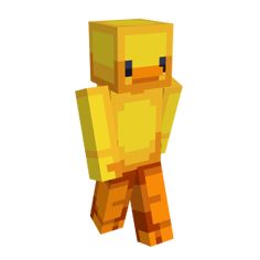 an image of a yellow bird in minecraft