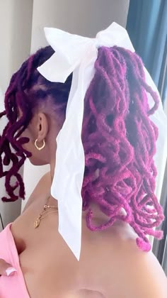 Dreadlocs Styling Ideas For Women, Creative Dreadlock Hairstyles, Bantu Locs, Loc Hairstyles For Women No Retwist, Barrel Roll Locs, Purple Locs Black Women, Professional Loc Styles For Women, Girl Loc Styles, Cute Loc Styles