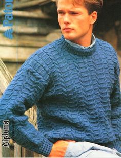 "Mens Aran Round Neck Textured Sweater 34\" - 42\" Aran Worsted 10 Ply  Knitting Pattern PDF Instant Download 3.75mm & 4.5mm needles Cable needle Stitch Holders" Mens Knit Sweater Pattern, Gents Sweater, Cable Knit Sweater Pattern, Tea Cosy Knitting Pattern, Cable Jumper, Mens Knit Sweater, Sweater Knitting Pattern, Jumper Patterns, Hot Sweater