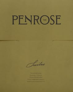 an envelope with the name penrose on it