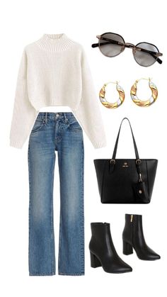 #fashion #oldmoney Jeans Outfit, Autumn Outfit, Outfit Inspo Fall, Cozy Fashion, Winter Fashion Outfits, Fall Winter Outfits, Outfits Casuales, Modest Outfits