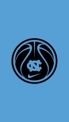 the north carolina basketball logo on a blue background