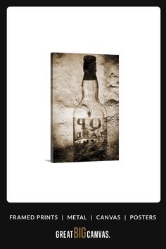 a black and white photo of a bottle with the number 90 on it's side