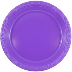 a purple plastic plate on a white background