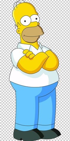 the simpsons character is standing with his arms crossed