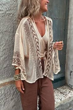 Gilet Kimono, Vintage Vacation, Drip Drop, Boho Mode, Loose Fashion