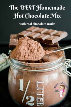 the best homemade hot chocolate mix with real chocolate inside