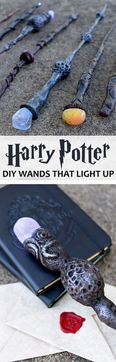 harry potter diy wands that light up the dark knight's magic book