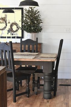 3-Piece Round Table and Chair Set for Kitchen Dining Room Bar Breakfast,Compact Space Metal Frame,Wine Rack Farmhouse Christmas Kitchen, Dining Room Table And Chairs, Trendy Farmhouse, Farmhouse Dining Rooms Decor, Modern Farmhouse Dining Room