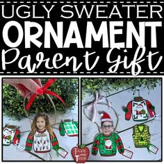 the ugly sweater ornament parent gift is an easy and fun project for kids to make