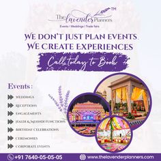 lavender planner event services Event Planner Poster, Event Management Poster Design, Event Planner Social Media Posts, Event Management Ideas, Event Planning Poster, Event Planning Flyer, Event Planning Brochure