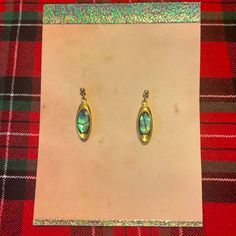 Artisan Crafted, Real Hawaiian Abalone Shell Inlay, 22 Carat Gold Plated Earrings Iridescent Pierced Earrings As Gift, Emerald Cut Stud Earrings, Minnie Mouse Earrings, Skeleton Earrings, Fabric Earrings, 22 Carat Gold, Silver Fabric, Dragonfly Earrings, Crystal Hoop Earrings