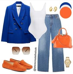 Revamp Wardrobe, Blue Blazers, Jeans Outfit Women, Outfit Mujer, Fashion Friends, Vest Shirt, Styling Ideas, Blazer Fashion