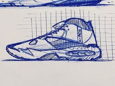 two drawings of shoes on top of each other