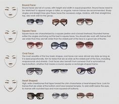 #HowTo find the perfect #Sunglasses    check it out at www.Abrunette.com ! Sunglasses For Your Face Shape, Face Shapes Guide, Best Sunglasses, Diy Lip Gloss, Fashion Illustrations Techniques, Wholesale Sunglasses