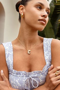 Meet Mila: your new go-to necklace. The Mila Bubble Initial Necklace showcases an elegant chain connected to a crystal initial pendant. Each letter is carefully fashioned in a playful, 3D-inspired bubble font. Select your initial or purchase one for the perfect gift and flaunt it daily. Bubble Necklace, Bubble Initial Necklace, Bubble Letter Necklace, Initial Necklace Silver, Alphabet Necklace, Bubble Necklaces, Bubble Letters, Initial Pendant, Letter Necklace