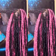 Pink And Blonde Soft Locs, Pink And Black Soft Locs, Soft Locs Hairstyles Color, Soft Locs Hairstyle, Bohemian Soft Locs, Goddess Locs Hairstyles, Color Ideas For Hair