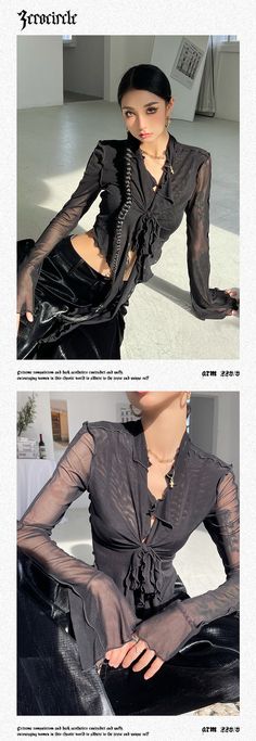 Applicable age: 18-24 years old Size: S M L XL pattern: plain style: street Collar: Other/other Clothes placket: other Color classification: green black pink brown Sleeve Type: Flared Sleeve Item number: X0666E23 Season of the Year: Fall 2022 Sleeve Length: Long Sleeve Clothing length: Short (40cm Trendy Solid Color Blouse For Winter, Trendy Solid Color Winter Blouse, Casual Black Blouse, Trendy Collared Winter Blouse, Trendy Black Long Sleeve Blouse, Casual Blouse For Fall Party, Casual Fall Party Blouse, Trendy Winter Blouse For Night Out, Trendy Blouse For Winter Nights Out