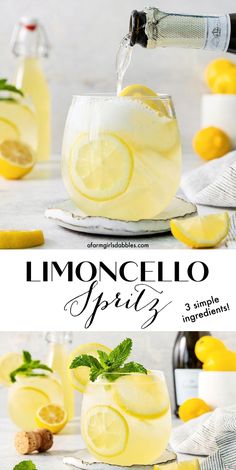 Elevate your cocktail game with the refreshing Zesty Limoncello Spritz. This ultimate fizzy lemon cocktail combines the tangy sweetness of limoncello with a splash of bubbly prosecco, creating a delightful drink perfect for any occasion. Whether you're hosting a summer brunch or enjoying a quiet evening on the patio, this vibrant cocktail is sure to impress. Easy to make and even easier to enjoy, it's the perfect blend of zest and sparkle. Cheers to a taste of sunshine in every sip! Limoncello Spritz Cocktail, Lemoncello Drink Ideas, Lemoncello Spritz Recipes, Spritz Drink Recipe, Lemoncello Cocktails Recipes, Lemon Cello Prosecco Spritzer, Best Easy Cocktail Recipes, Lemon Appetizers Appetizer Ideas, Drinks Made With Lemon Cello