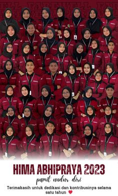 a group of women in red are posing for a photo with the caption's name