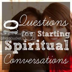 two girls with their arms around each other and the words questions starting spiritful conversations