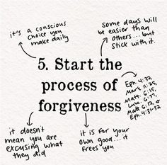 a handwritten diagram with the words 5, start the process of forgingness