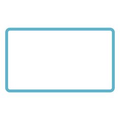 a blue rectangle frame on a white background with an empty space in the middle