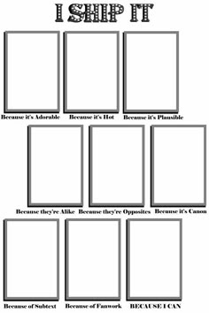 the storyboard for i ship it is shown in black and white, with four different frames