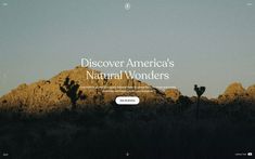 an image of a desert scene with the words discovery america's natural wonders on it