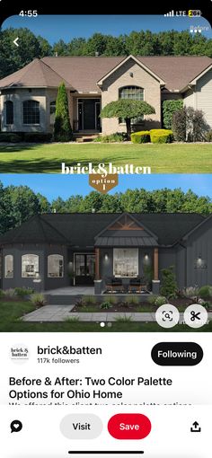 the before and after photos of a home for sale in brick & batten real estate