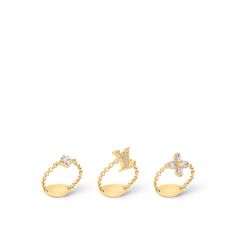 LOUIS VUITTON® - Lady Lv Ring Set - Gold Ladies Rings Gold Design, Lv Ring, Louis Vuitton Set, Louis Vuitton Ring, Lv Jewelry, Louis Vuitton Jewelry, Gold Ring Sets, Monogram Bag, Buckle Shoes