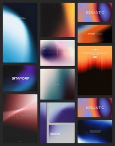 a series of different colored images with the words'atlantic'written on each side