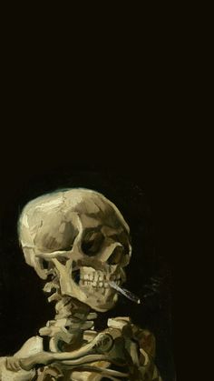 Academia Aesthetic Painting, Vincent Van Gogh Skull, Van Gogh Skull, Van Gogh Wallpaper, Goth Dark Academia, Dark Academia Aesthetic, Aesthetic Painting, Academia Aesthetic, Grunge Goth