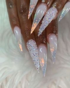 Ongles Bling Bling, Stilleto Nails Designs, Long Nail Designs, Long Nail, Stiletto Nails Designs, Bling Acrylic Nails, Glam Nails, Luxury Nails