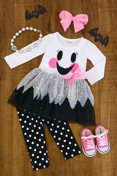 Baby Blue Prom Dresses, Polka Dot Leggings, Pink Ghost, Fashion Baby Girl Outfits, Tickled Pink