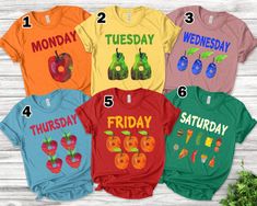 7 Days Hungry Caterpillar Shirt, Healthy Fruit Costume Shirt, Insect Star Cosplay Group Shirt, Halloween Costume For Family Group T Shirt  👏CONGRATULATIONS You have found an online shop with reasonable prices, amazing quality, and fast shipping  We offer shirts for VACATIONS, HOLIDAYS, EVENTS, FAMILY REUNIONS, BIRTHDAYS, MOTHER'S DAY, FATHER'S DAY, GRADUATIONS, FUNNY T-SHIRTS as well as CUSTOM T-SHIRTS.  💖Description💖  --About this T-shirt--  👉Our Adult Unisex T-Shirt brand is BELLA CANVAS A Hungry Caterpillar Shirt, Cosplay Group, Fruit Costumes, Halloween Costumes For Family, Fruit Shirt, Healthy Fruit, Costume Shirts, Group Shirts, Very Hungry Caterpillar