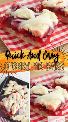 quick and easy cherry pie bars are the perfect dessert for picnics or any summer bbq